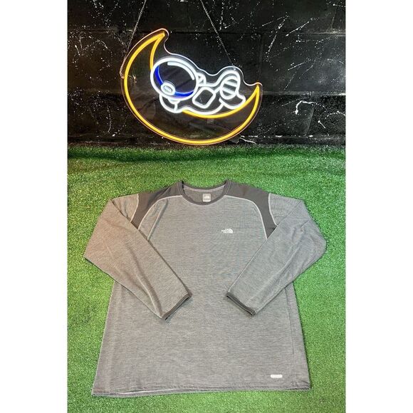 The North Face Performance Shirt Men Size Xlarge XL Gray Vapor‎ Wick Pullover - Picture 1 of 3